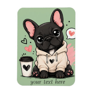 Magnet Flexible Illustration de sweat-shirt de bouledogue français
