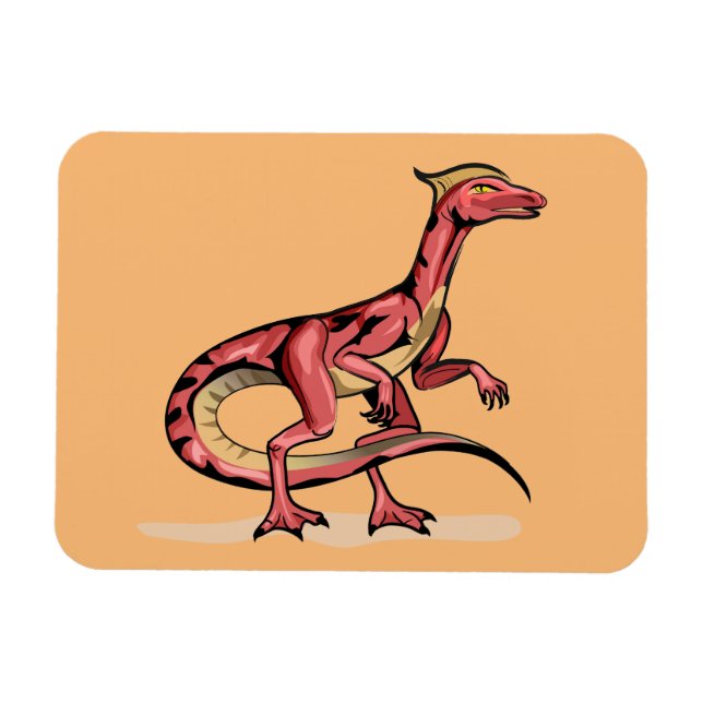 Magnet Flexible Illustration De Velociraptor. (Horizontal)