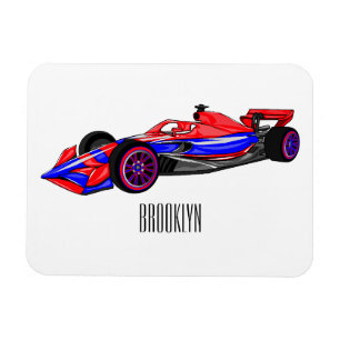 Magnet Flexible Illustration de voiture de course professionnelle