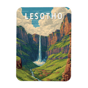 Magnet Flexible Illustration de voyage artistique vintage du Lesot