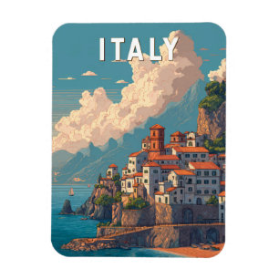 Magnet Flexible Illustration de voyage d'art vintage Italie
