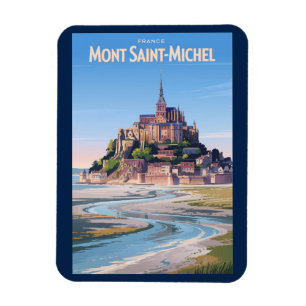 Magnet Flexible Illustration de voyage de style artistique vintage