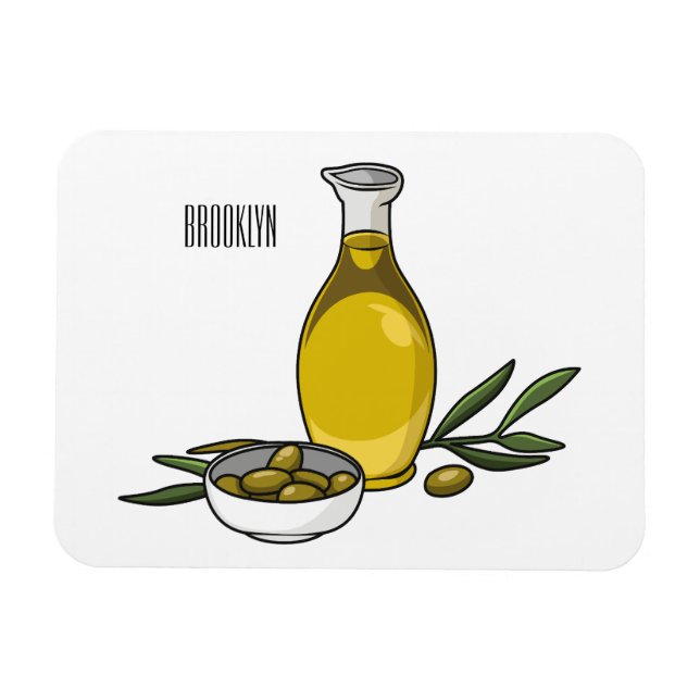 Magnet Flexible Illustration d'huile d'olive (Horizontal)