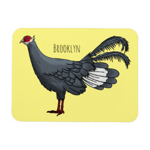 Magnet Flexible Illustration d'oiseau de faisan à oreilles bleues