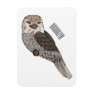Magnet Flexible Illustration d'oiseau de Tawny frogmouth