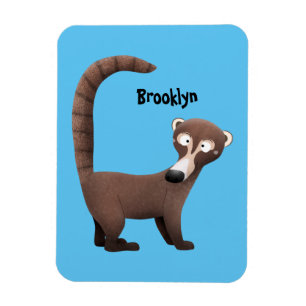 Magnet Flexible Illustration drôle curieuse de dessin animé de c