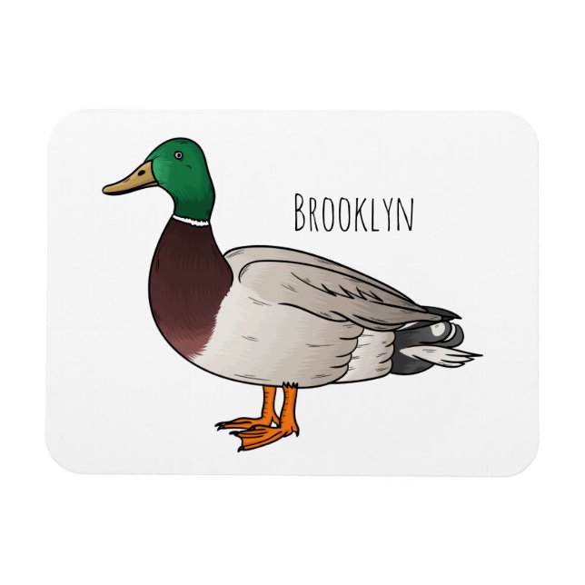 Magnet Flexible Illustration du canard de Majard (Horizontal)