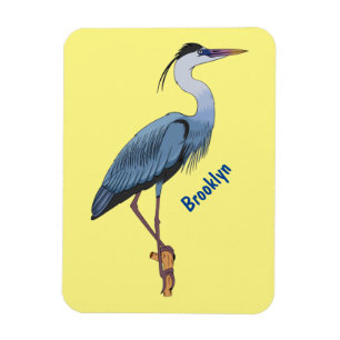 Magnet Flexible Illustration du grand héron bleu