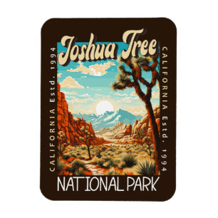 Magnet Flexible Illustration du parc national de Joshua Tree en ét