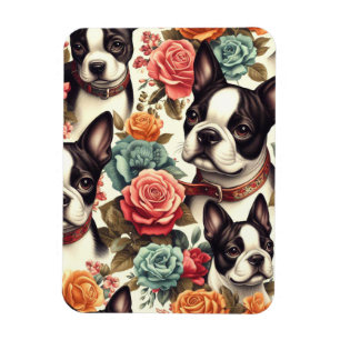 Magnet Flexible Illustration du Terrier de Boston