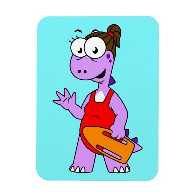 Magnet Flexible Illustration D'Un Gardien À Vie Tyrannosaurus Rex. (Vertical)