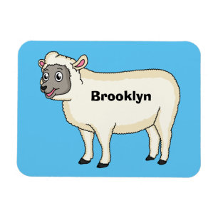 Magnet Flexible Illustration d'un mouton joyeux