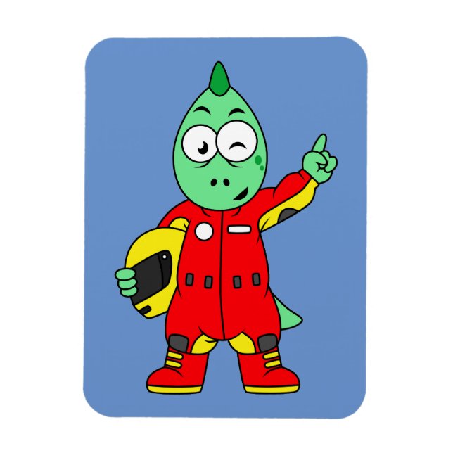 Magnet Flexible Illustration D'Un Pilote De Voiture De Course Allo (Vertical)