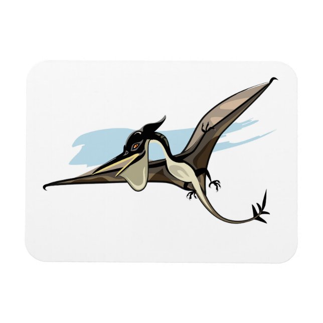 Magnet Flexible Illustration D'Un Pteranodon Dinosaure. (Horizontal)