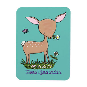 Magnet Flexible Illustration d'une jolie dessin de cerf de bébé he