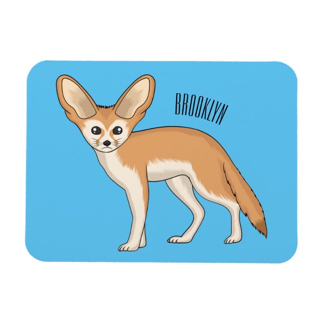 Magnet Flexible Illustration Fennec fox (Horizontal)