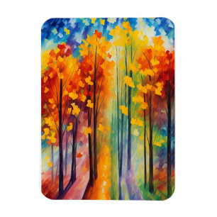 Magnet Flexible illustration forestière colorée