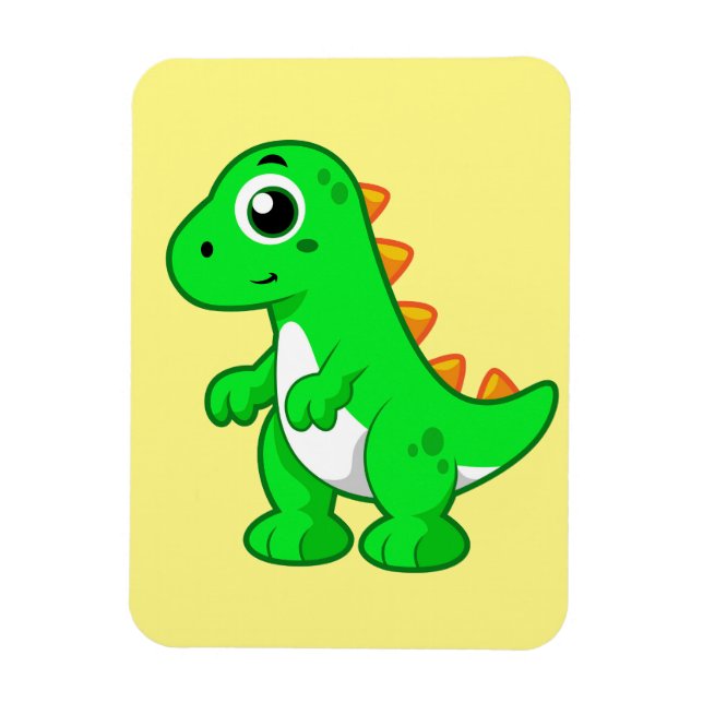 Magnet Flexible Illustration Mignonne Du Tyrannosaurus Rex. (Vertical)