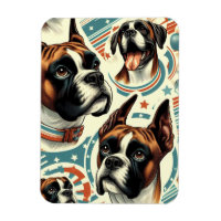 Illustration vintage de chien de boxe sans soudure