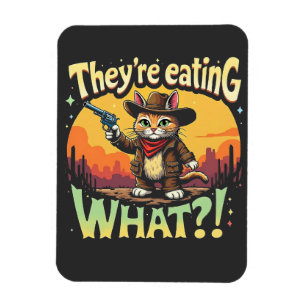 Magnet Flexible Ils mangent ce Trump Election Cat Cowboy