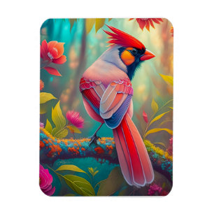 Magnet Flexible Imaginaire Birds Homme Cardinal