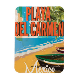 Magnet Flexible Impression de l'affiche de voyage Playa del Carmen