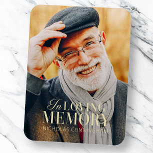 Magnet Flexible In Love Memory Modern Elegant Photo Memorial