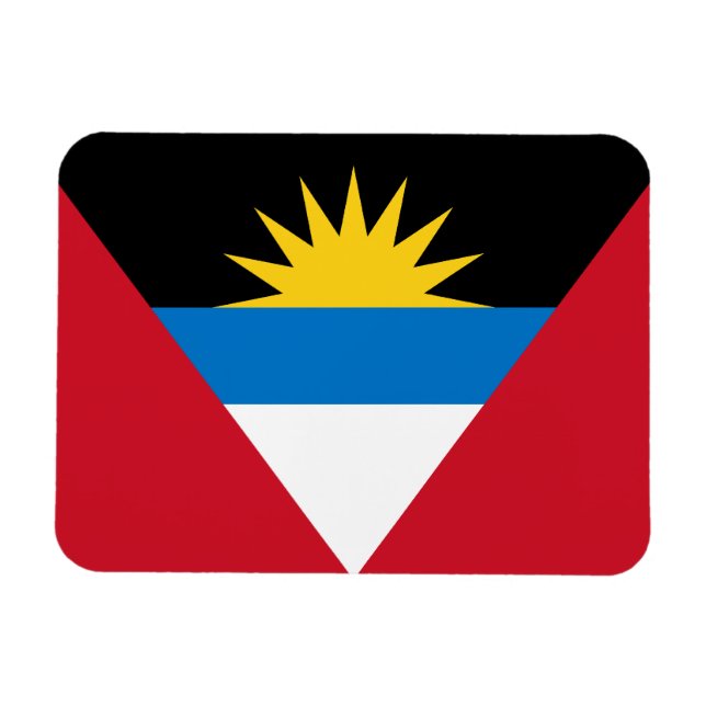 Magnet Flexible Indicateur Antigua-et-Barbuda Aimant Premium (Horizontal)