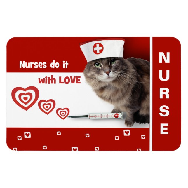 Magnet Flexible Infirmière marrante. Cadeau des infirmières (Horizontal)
