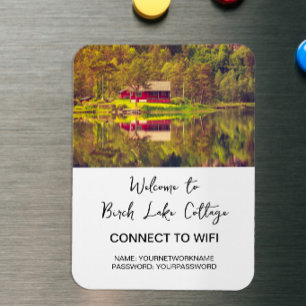 Magnet Flexible Informations WiFi pour location de vacances, maiso