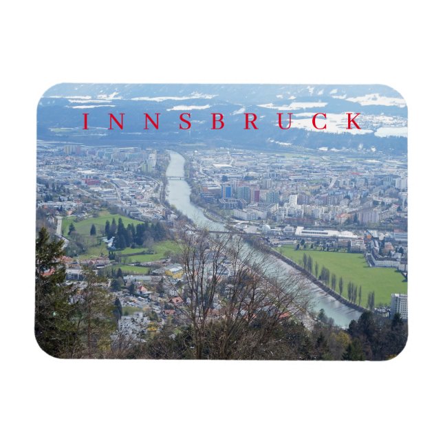 Magnet Flexible Innsbruck vu de l'aimant frigo du téléphérique (Horizontal)