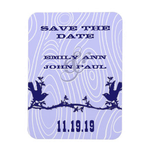 Magnet Flexible Inséparables vintages Woodgrain Enregistrer la dat