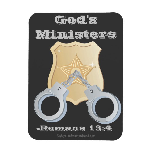 Magnet Flexible Insigne de détective des ministres de Dieu (Vertical)