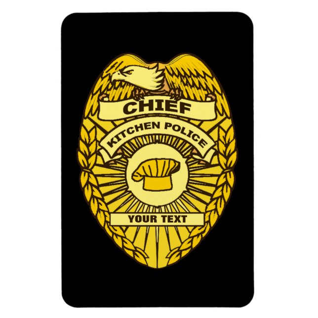 Magnet Flexible Insigne du chef de la police de cuisine (Vertical)