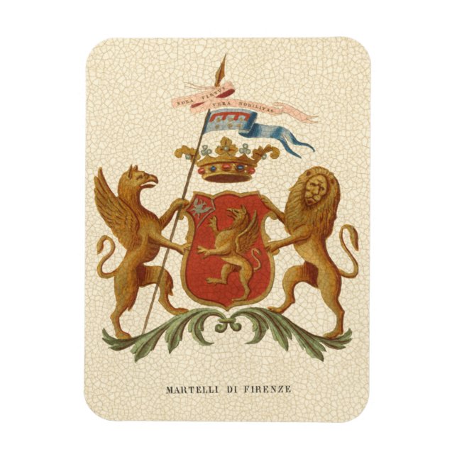 Magnet Flexible Insigne héraldique avec Griffin et Lion (Vertical)