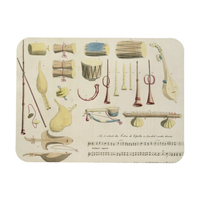 Magnet Flexible Instruments de musique indiens, plaque 23 de 'Orie (Horizontal)
