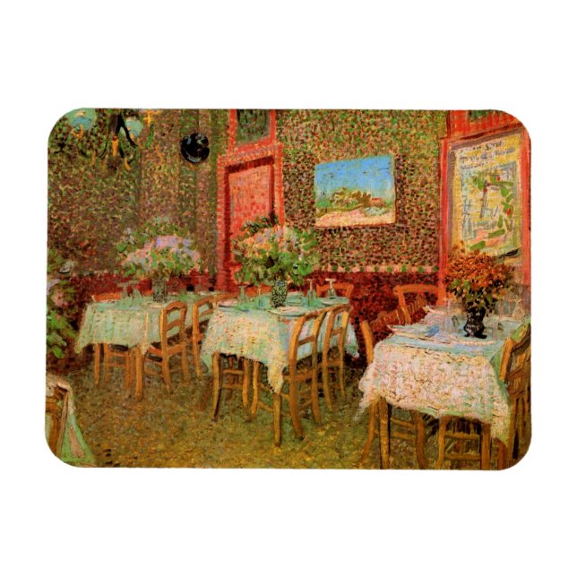 Magnet Flexible Intérieur d'un restaurant par Vincent van Gogh (Horizontal)