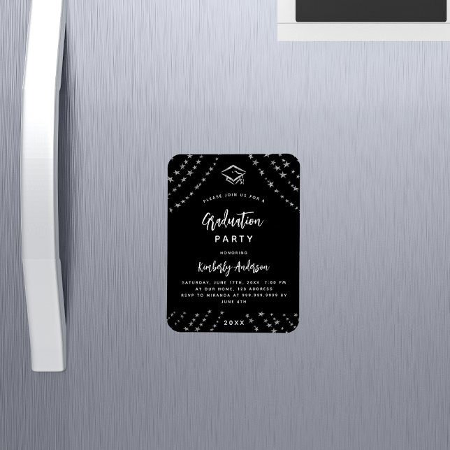 Magnet Flexible Invitation à la fête de remise de diplômes des sta (Créateur téléchargé)