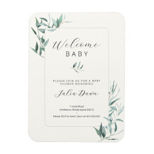Magnet Flexible Invitation au Baby shower neutre pour les hommes e