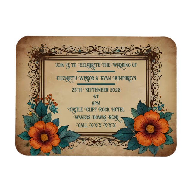 Magnet Flexible Invitation carte postale (Horizontal)