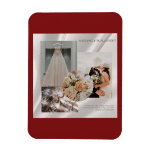 Magnet Flexible Invitation de tableau d'ambiance de mise en page v