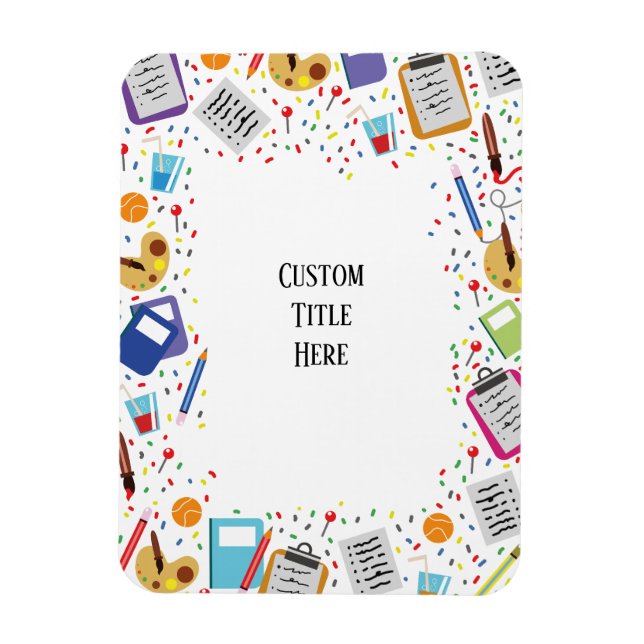 Magnet Flexible invitation scolaire personnalisée (Vertical)
