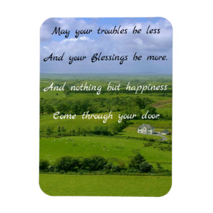 Magnet Flexible Irish Blessing, que vos ennuis soient moins