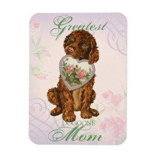 Magnet Flexible Irish Water Spaniel Heart Maman