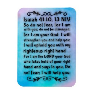 Magnet Flexible Isaïe 41:10; 13 Verset Biblique  Aimant
