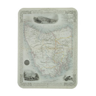 Magnet Flexible Island de Van Diemen's ou la Tasmanie, d'une séri