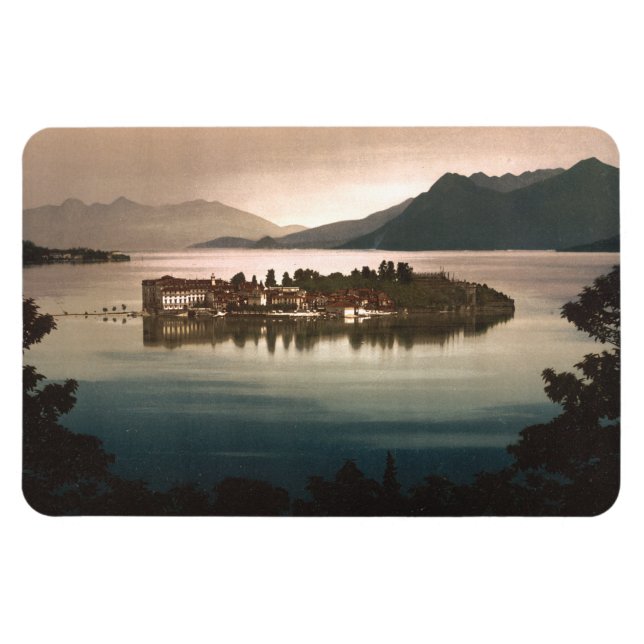 Magnet Flexible Isola Bella par Moonlight, Lac Majeur, Italie (Horizontal)