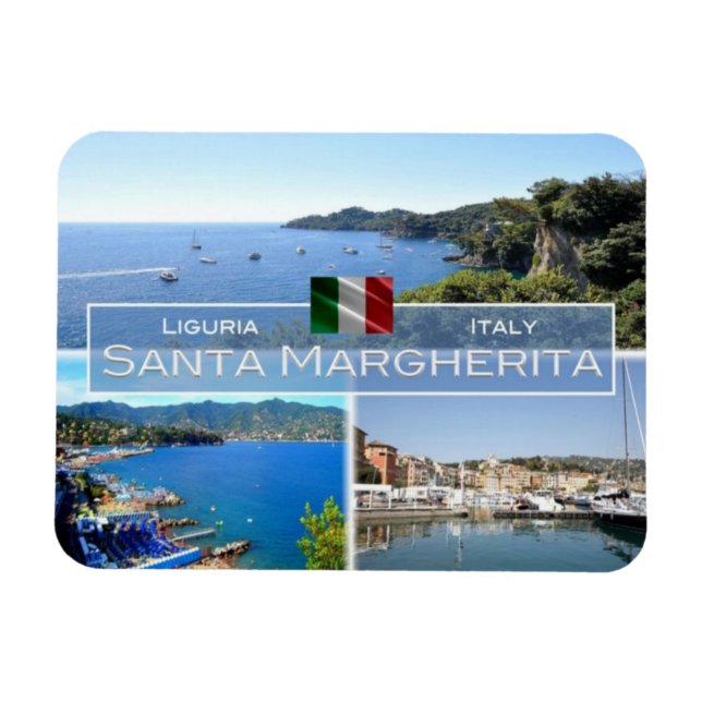 Magnet Flexible IT Italie - Père Noël Margherita ligure - (Horizontal)