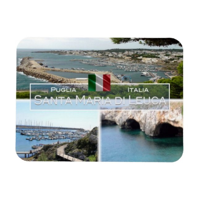 Magnet Flexible IT Italie - Père Noël Maria di Leuca - (Horizontal)