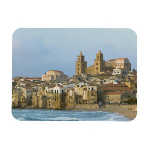 Magnet Flexible Italie, Sicile, Cefalu, Vue avec Duomo depuis 2